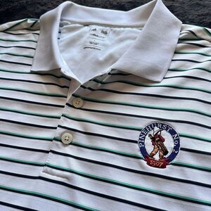 Adidas Pinehurst‎ No. 2 Green Black Stripe Short Sleeve Golf Polo Mens L